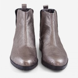 Botine piele naturala Ruxia Gri Imprimat - sau Orice Culoare